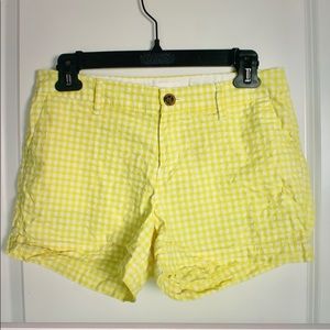 Old Navy Yellow Gingham Shorts (M)